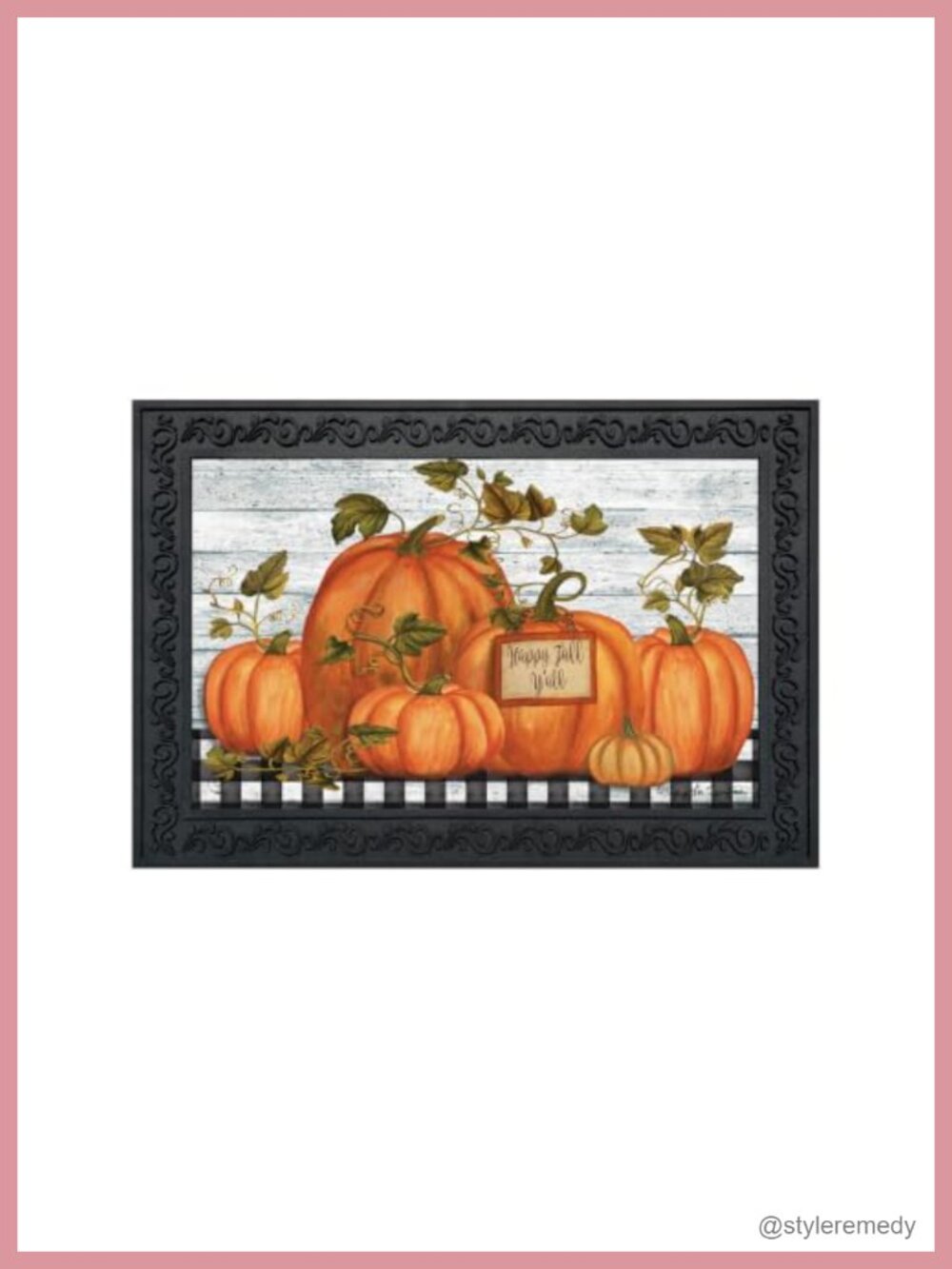 Briarwood Lane Happy Fall Y'all Doormat 30x18 Indoor Outdoor Farmhouse